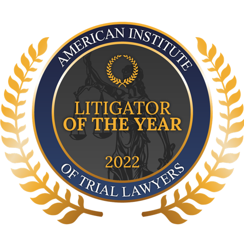 American Institute LITIGATOR OF THE YEAR 2023 of Trial Lawyers